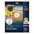 Avery Dennison Avery, PERMANENT LASER PRINT-TO-THE-EDGE ID LABELS W/SUREFEED, 2 1/2inDIA, WHITE, 300PK 5294